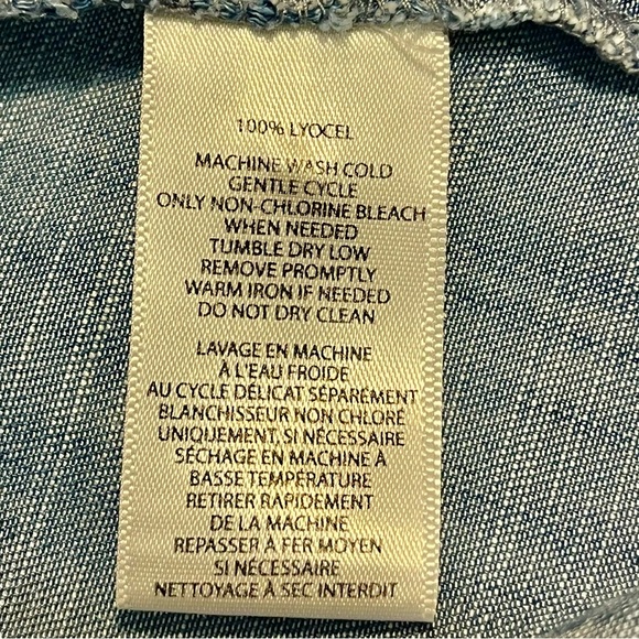 Allison Joy Blue Denim Tunic w Pockets size M - Picture 3 of 11